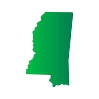 Mississippi map on white background vector