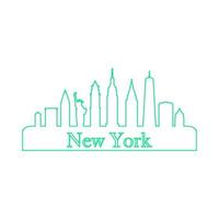 New york skyline on white background vector