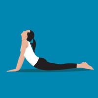 vector illustration woman doing yoga exercise. Stretching. Meditation. Isolated background.