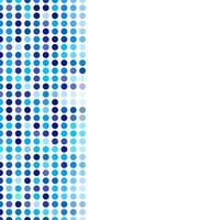 fondo de mosaico círculos aleatorios de color azul claro y oscuro, patrón vectorial de lunares, patrón versátil neutro para el diseño de estilo tecno empresarial. vector