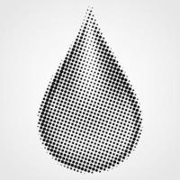 Halftone abstract vector black dots design element isolated on a white background.