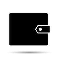 Wallet vector icon isolated on a white background.