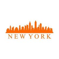 New york skyline on white background vector