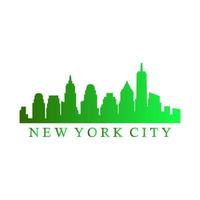 New york skyline on white background vector