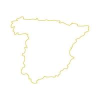 Spain map on white background vector