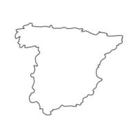 Spain map on white background vector