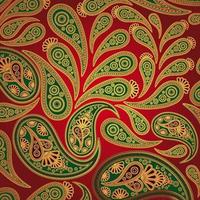 red paisley background vector