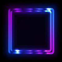 Colorful neon frame on a dark background, vector abstract illustration.