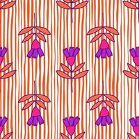 flor de patrones sin fisuras en estilo de arte ingenuo. papel tapiz floral simple abstracto. vector