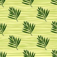 patrón sin costuras de hojas de palmeras tropicales creativas. papel tapiz de hojas de la jungla. fondo floral botánico. telón de fondo de plantas exóticas. vector