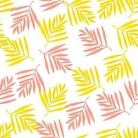 Creative tropical palm leaves seamless pattern. Jungle leaf wallpaper. Botanical floral background. Exotic plant backdrop. vector