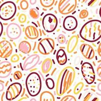 Various lines and shapes seamless pattern in doodle style. Creative scribble symbol endless wallpaper. vector