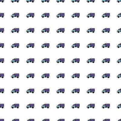 Cute truck car seamless pattern. Kids hand drawn automobile background. Transport wallpaper.