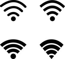 conjunto de iconos wifi aislado sobre fondo blanco. vector