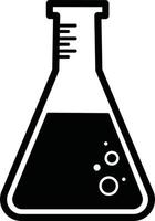 Laboratory glass icon on white background. vector