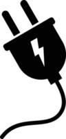 Electric plug icon on white background. vector