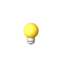 ícone símbolos ideia lâmpada bulbo amarelo png