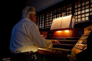 Tokyo, Japan, 2021 - Organist Playing a Organ photo