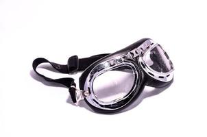 Black Retro Vintage Leather Goggles photo