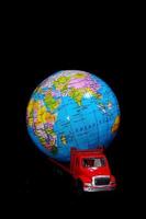 concepto de transporte de carga global foto