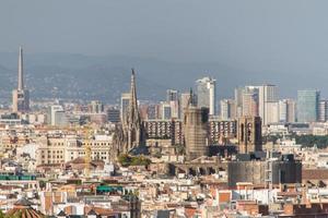Vista panorámica del horizonte de barcelona. España. foto