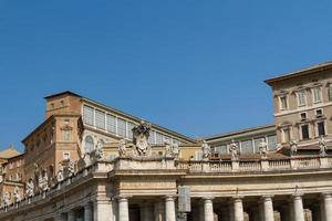 Buildings in Vatican, the Holy See within Rome, Italy. Part of Saint Peter's Basilica. photo