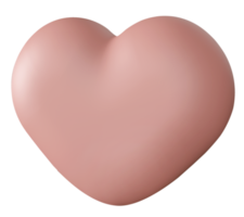coeur rose 3d, symbole de l'amour. png