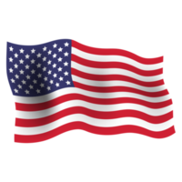American Wavy Flag Clipart png
