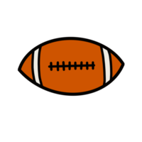 braune American-Football-Sporthand gezeichnet png