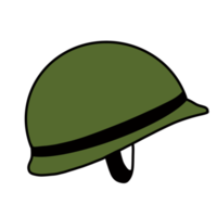 scarabocchio della linea organica disegnata a mano militare del cappello del soldato verde png