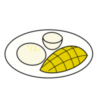 postre tailandés de arroz pegajoso de mango png