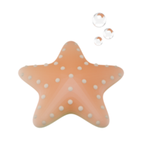illustration de rendu 3d étoile de mer png