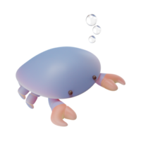 illustration de rendu 3d de crabe png