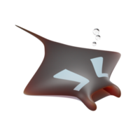 ilustração de renderização 3d de arraia manta png