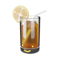 icône de rendu 3d de boisson d'été png