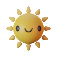 ícone de renderização 3d de creme solar de sorriso de verão png