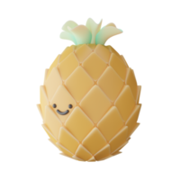 icona di rendering 3d di ananas estivo png