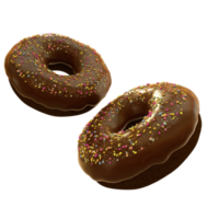 dos deliciosos donuts de chocolate gratis png