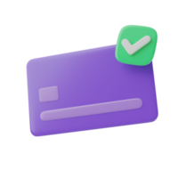 Cashless payment or credit card with check mark, verified, accepted icon or symbol png