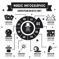 Magic infographic concept, simple style vector