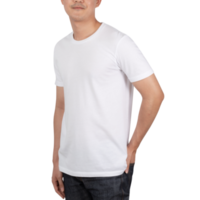 ung man i t-shirt mockup, mall för din design png