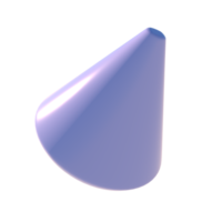 3d render basic shape cone primitive icon illustration with glossy finish element png