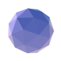 Ilustración de icono primitivo de esfera ico de forma básica de renderizado 3d con elemento de acabado brillante