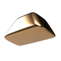 elemento de ouro metálico primitivo de esfera de cubo de forma geométrica básica 3d para coleção de conjuntos de renderização tridimensional de decoração png
