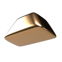 elemento de ouro metálico primitivo de esfera de cubo de forma geométrica básica 3d para coleção de conjuntos de renderização tridimensional de decoração png