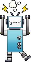 gradient shaded cartoon robot vector