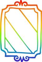 rainbow gradient line drawing cartoon mirror vector