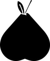 flat symbol green pear vector