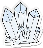 sticker of a cartoon crystals vector