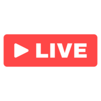 icona lineare del live streaming sociale. badge di streaming web. simbolo del pulsante di contorno della linea sottile di notizie trasmesse online. illustrazione di contorno isolata png